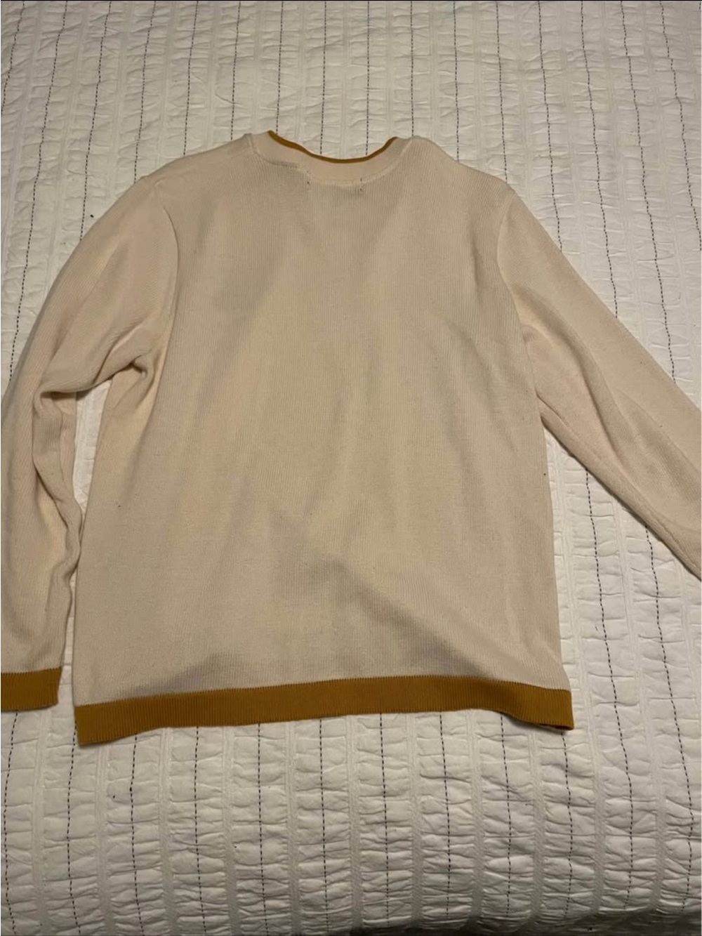 Vintage Green Bay Packers Beige V-Neck Sweater - Tundra - Picture 4 of 4